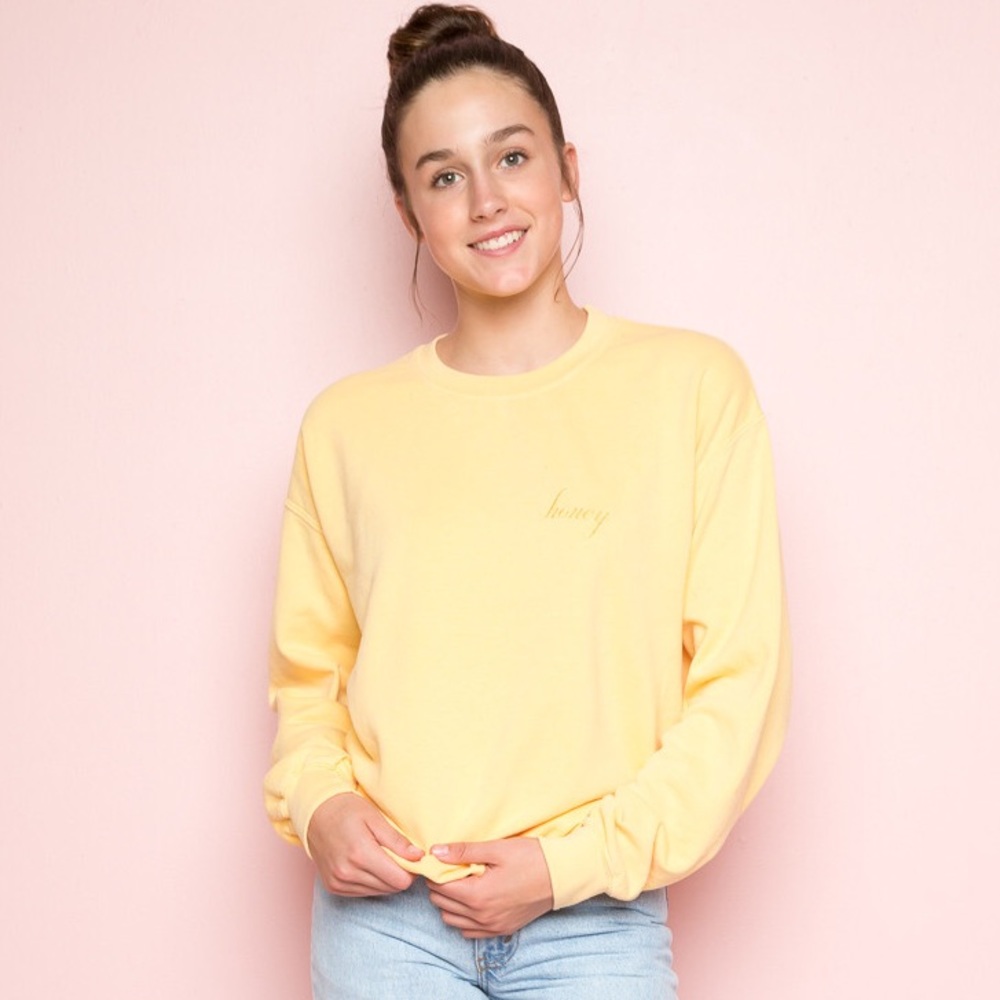 Brandy Melville Erica Honey Pullover Sweatshirt - Picture 2 of 5